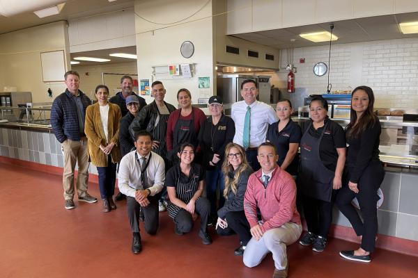 Edgar Manalo and his nutrition staff team in their cafeteria