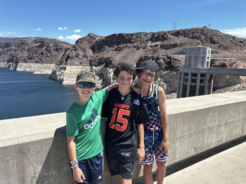 Chris's sons on vacation